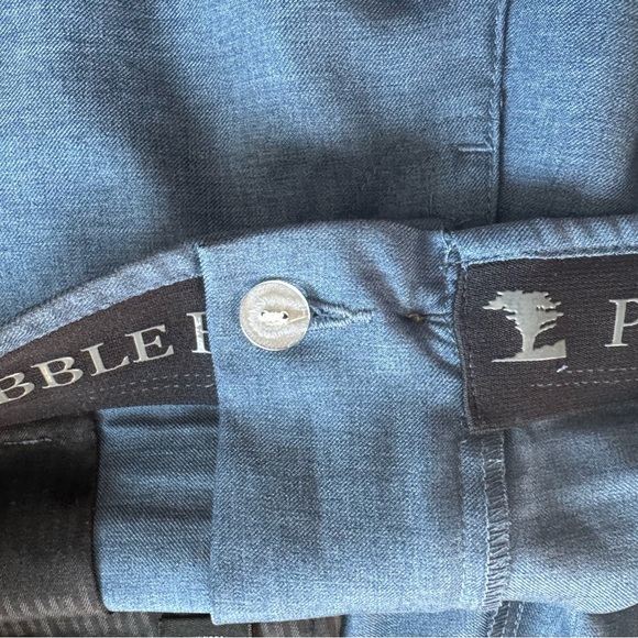 Pebble Beach Dry-Luxe Performance Shorts Blue Men's Size 38 Golf Activewear - Picture 8 of 11